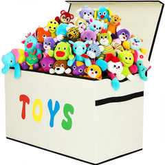 YOLOXO Toy Box Chest with lid closed for durable kids’ toy storage.