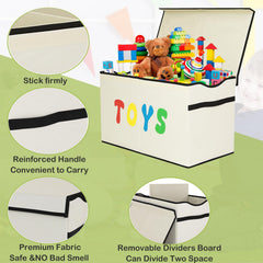 YOLOXO Toy Box Chest linen fabric finish adds premium look.