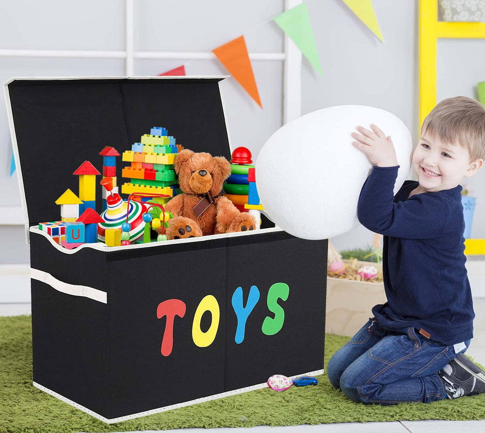 YOLOXO Toy Box Chest ideal living room storage solution.