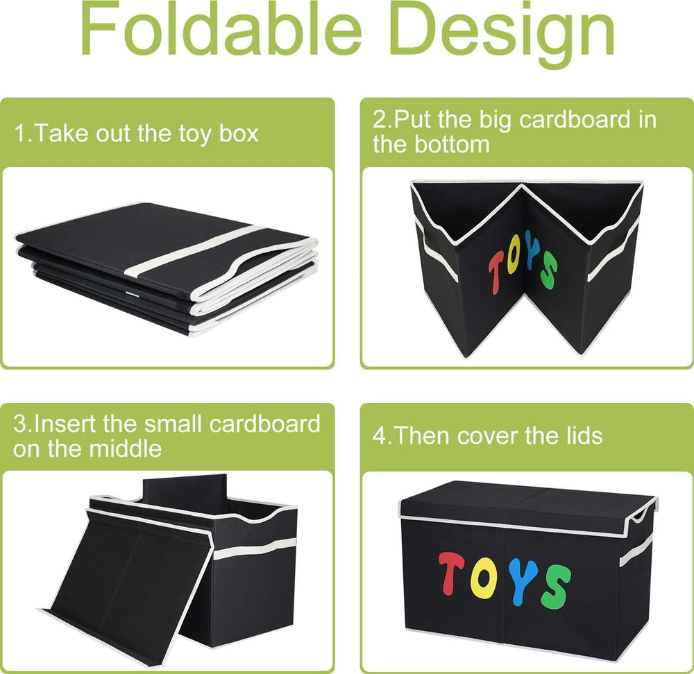 YOLOXO Toy Box Chest multi-purpose storage for toys and clothes.