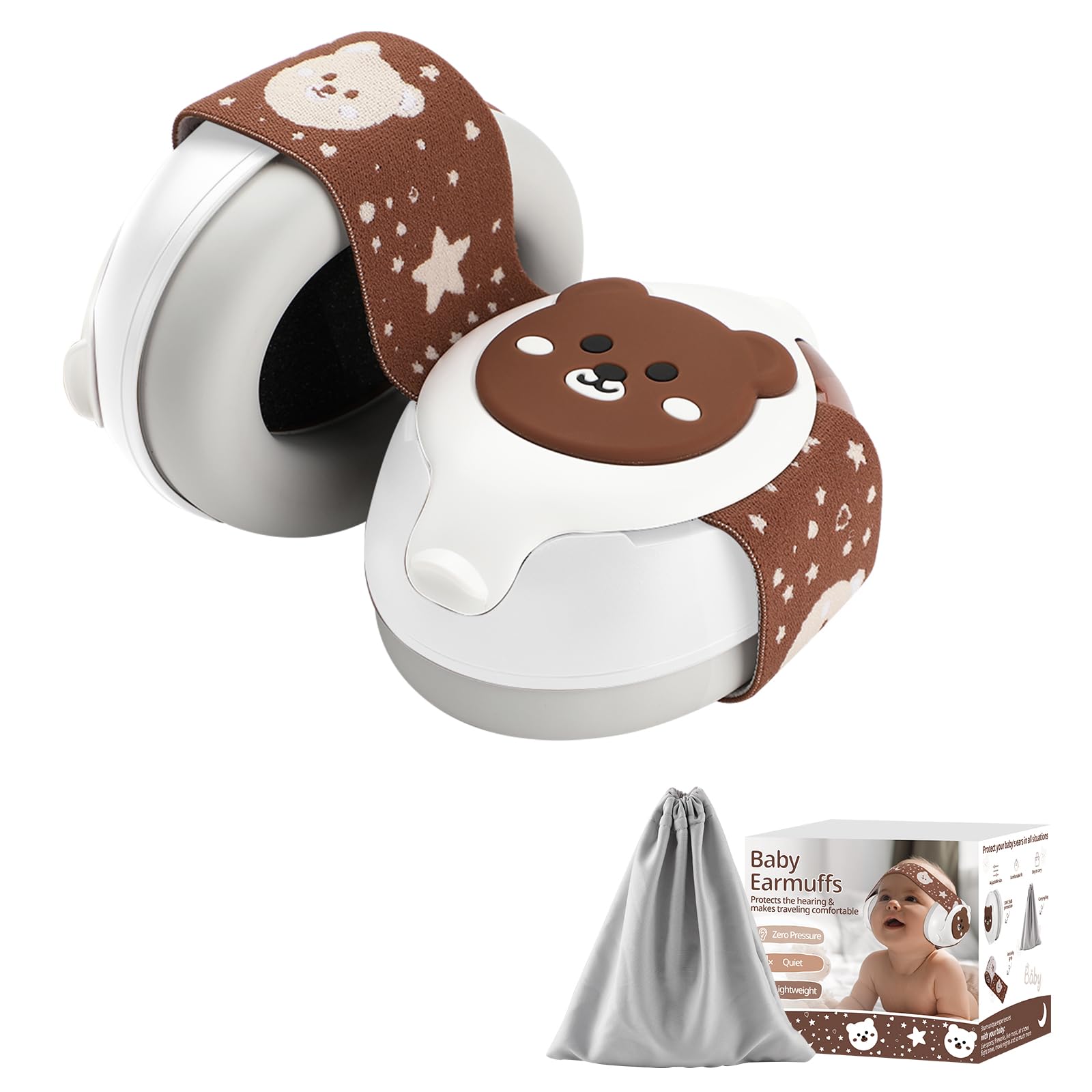 YomauiYee baby ear muffs provide 25dB protection for travel and daily outings.