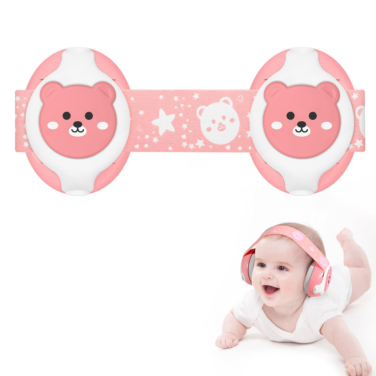 YomauiYee baby ear muffs with compact foldable design for travel and quiet moments