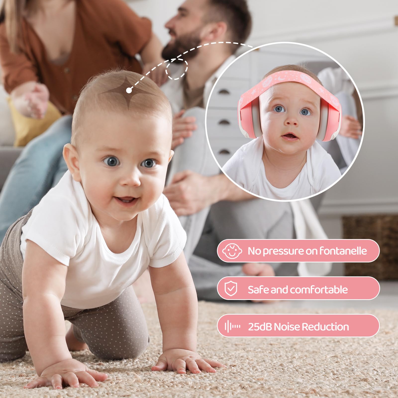 YomauiYee soft PU ear pads provide gentle cushioning for sensitive ears