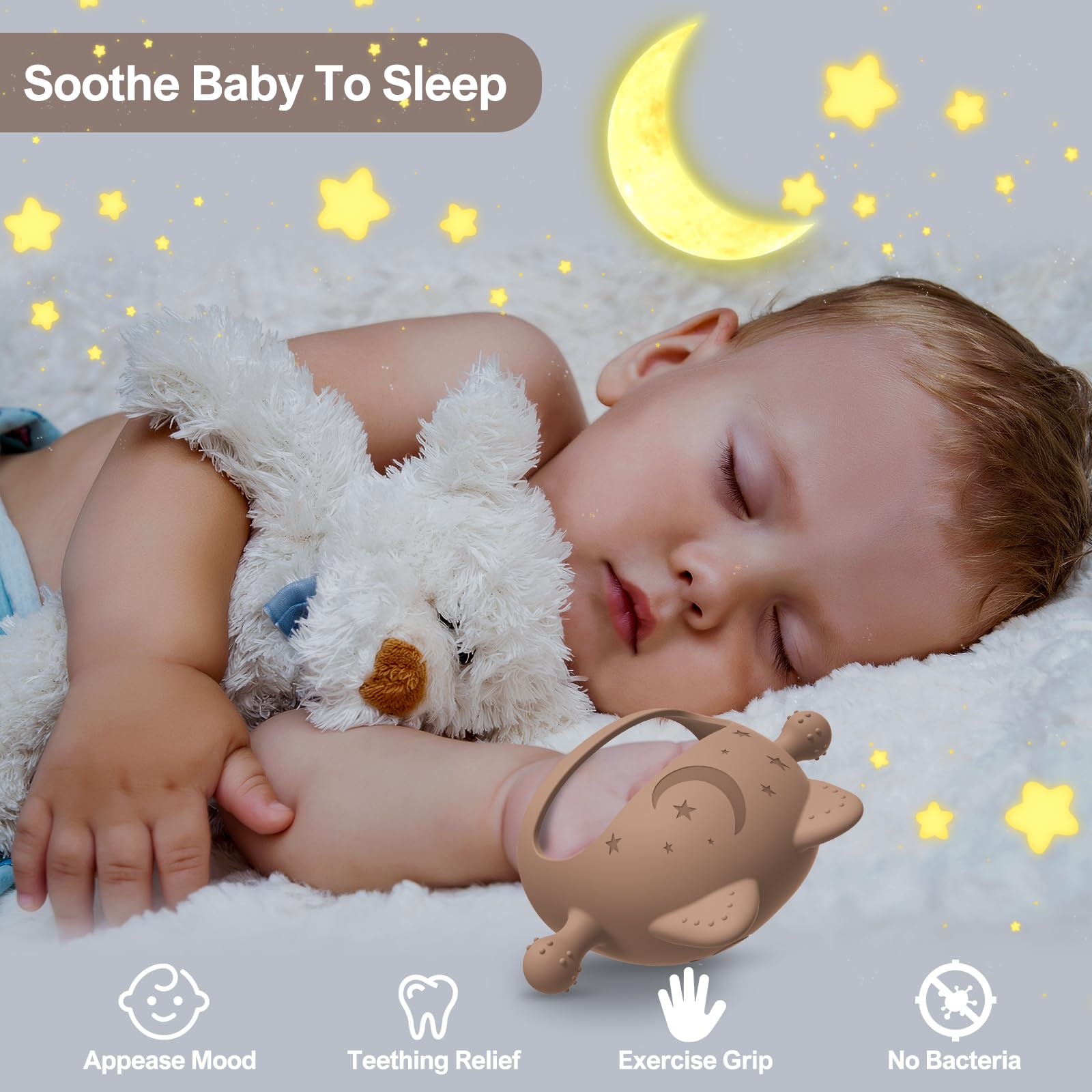 YomauiYee teether uses safe BPA-free silicone that is easy to clean.