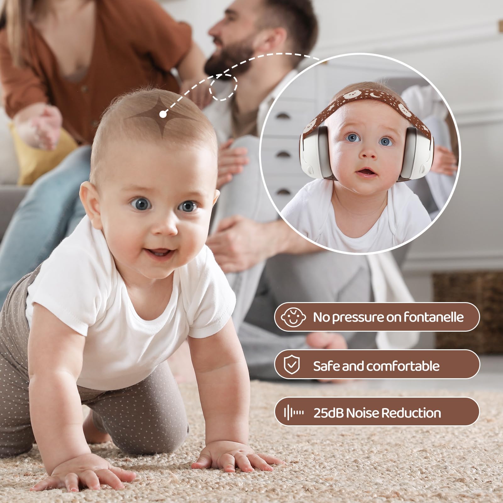 Soft PU ear pads and ABS shell offer comfort with durable protection.