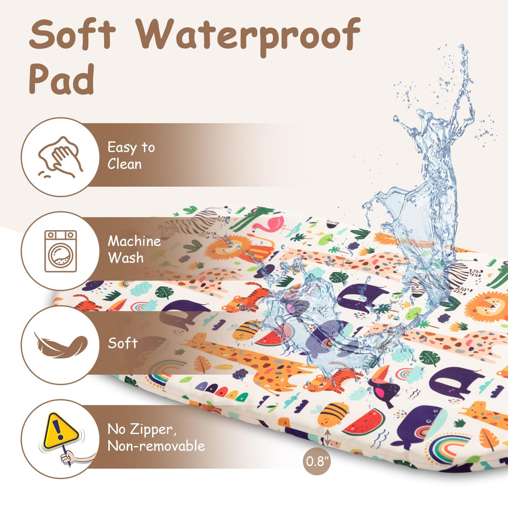YOMECHEO 1.2 inch sponge pad cushions baby during diaper changes.