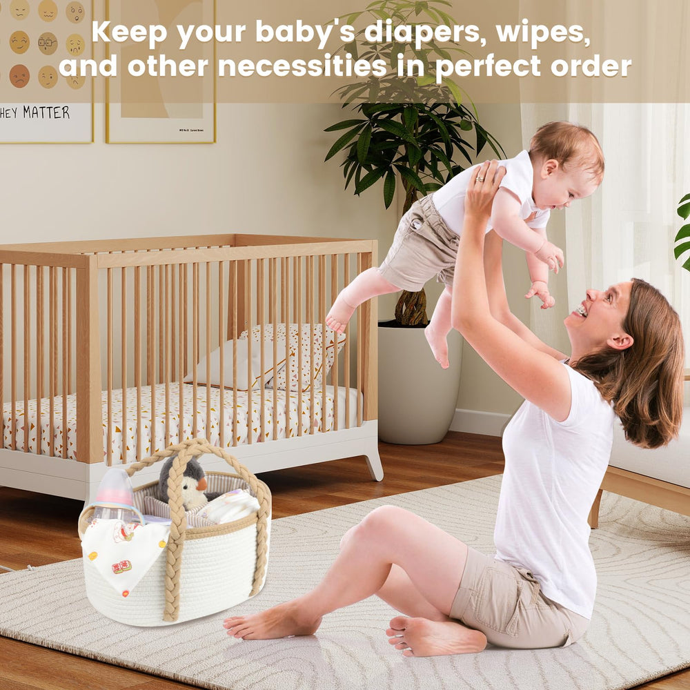 YOMECHEO cotton rope material highlights durable, baby-safe storage