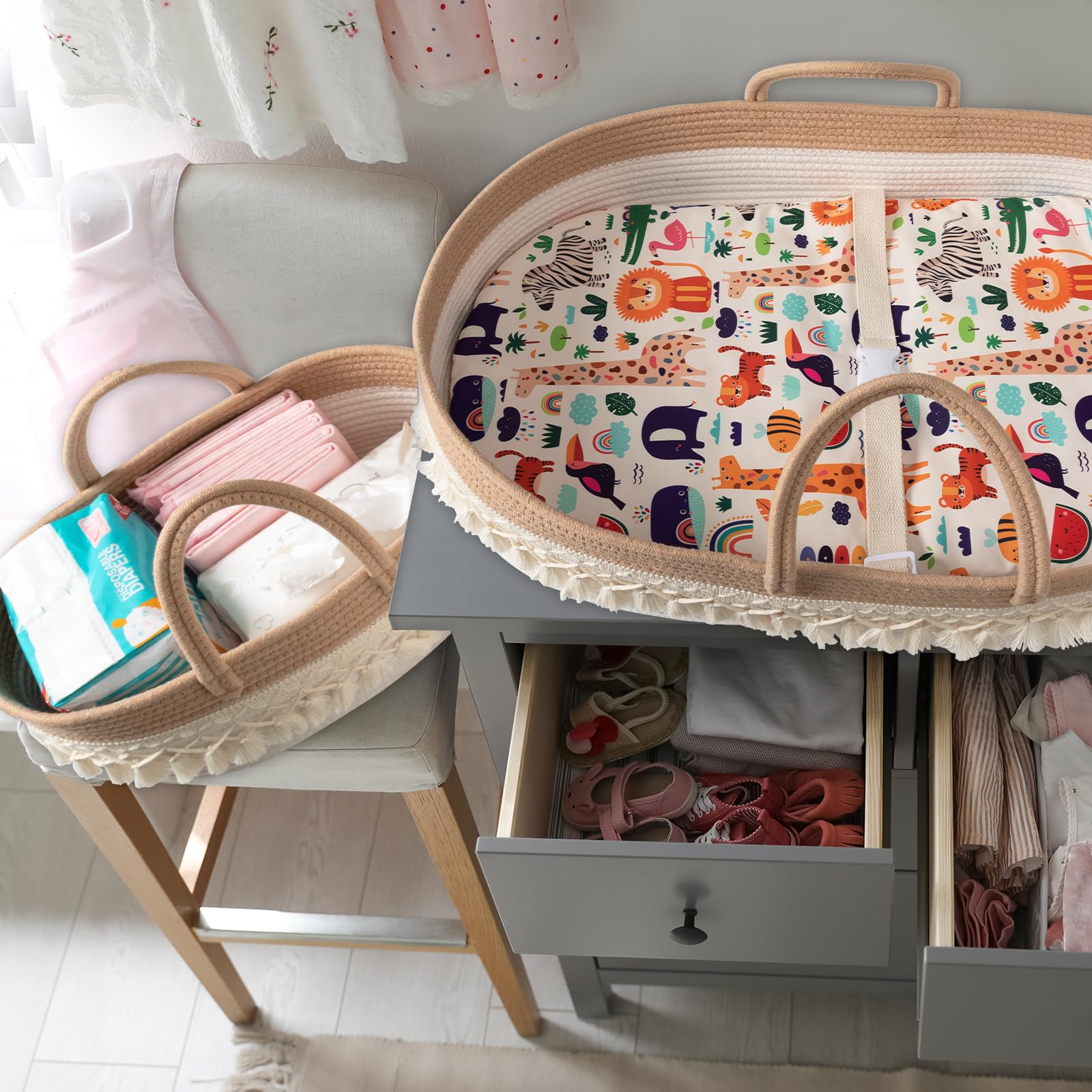 YOMECHEO boho tassels add chic nursery decor.