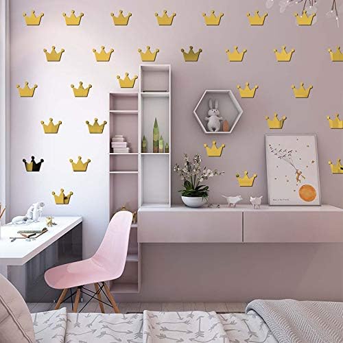 YongPan princess room inspiration using acrylic crown mirrors.