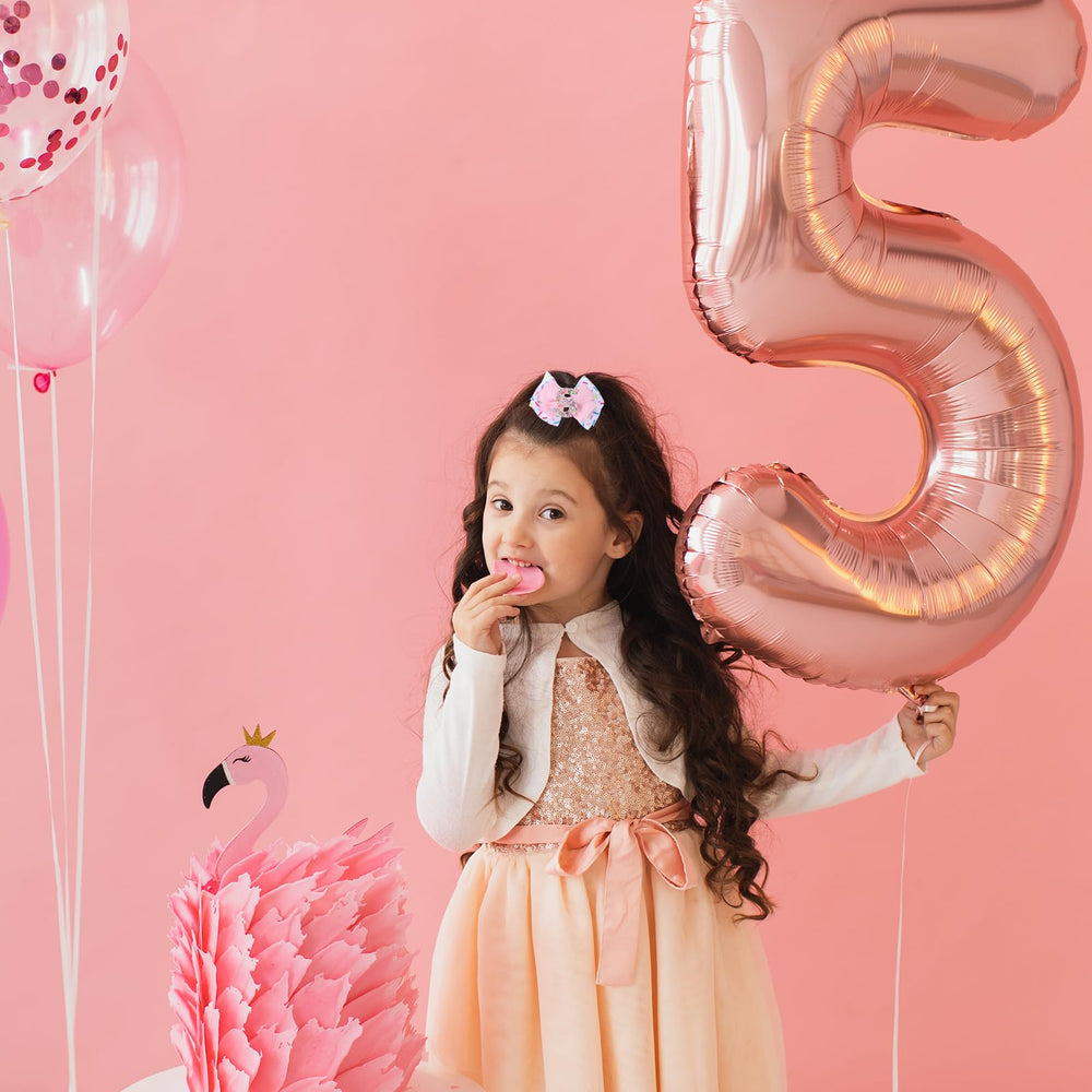 YONHTUTU pink donut ice cream bow with clip, secure for 2–6 year olds