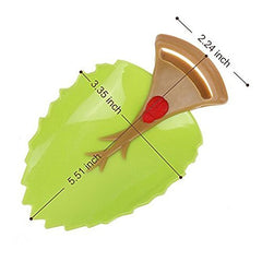 Yonisun leaf faucet cover blue angled view engages toddlers during hand washing.