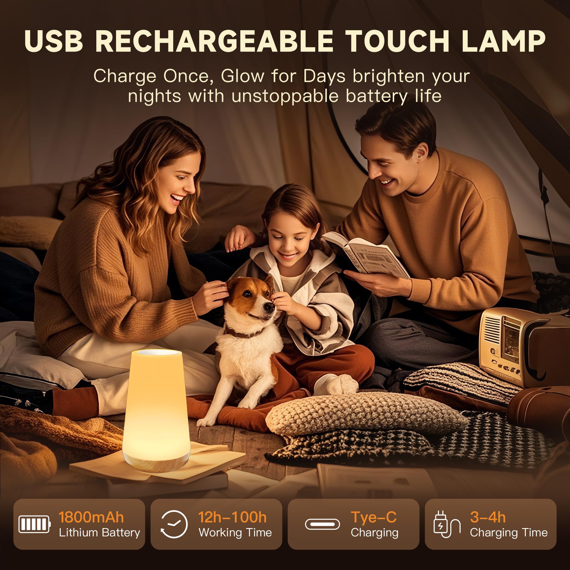 Yonito night light timer active with 1/2/4/6 hour options.