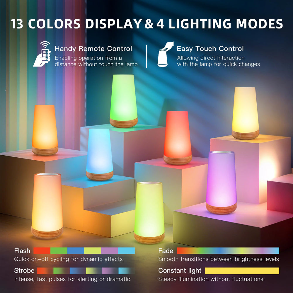 Yonito night light showing touch dimming for easy brightness control.