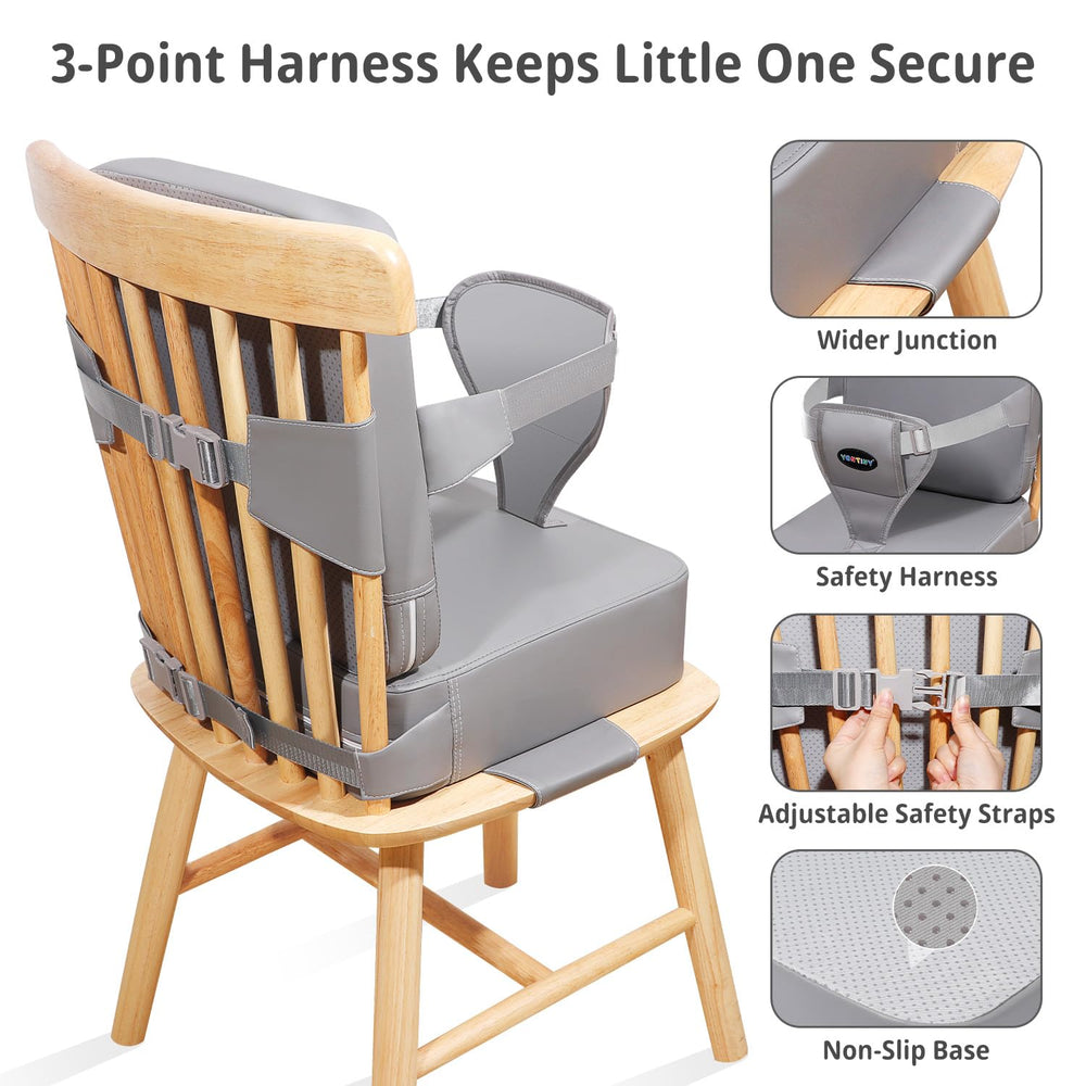 YONTINY portable travel booster seat compact for dining out.
