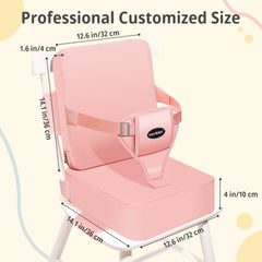 YONTINY booster seat with adjustable straps fitting most chairs securely