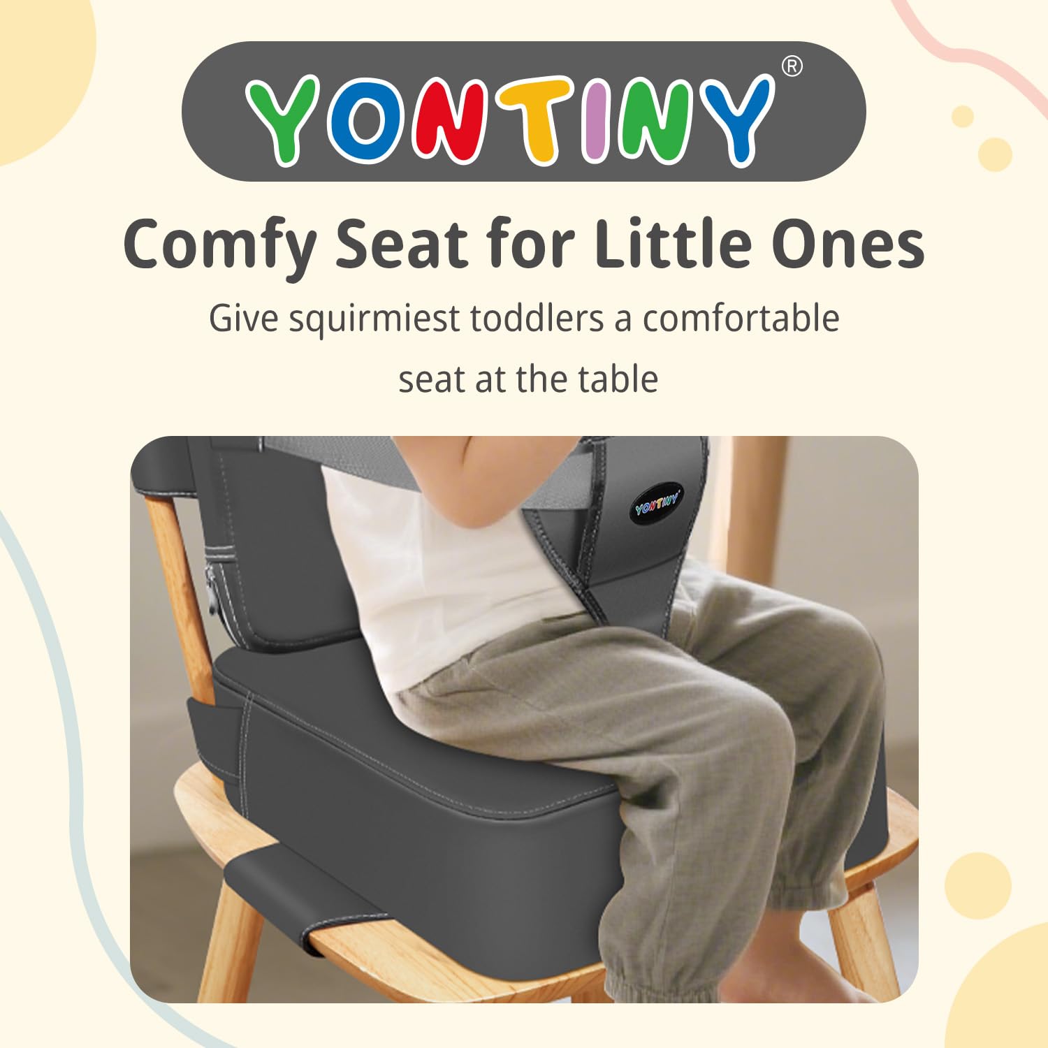 YONTINY booster seat compact and portable for travel and dining out