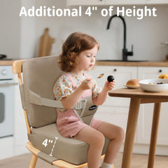Waterproof PU leather surface of YONTINY booster seat for quick cleaning