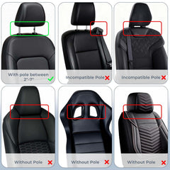 Yoocaa leather memory foam headrest pillow delivers premium comfort with slow rebound support.