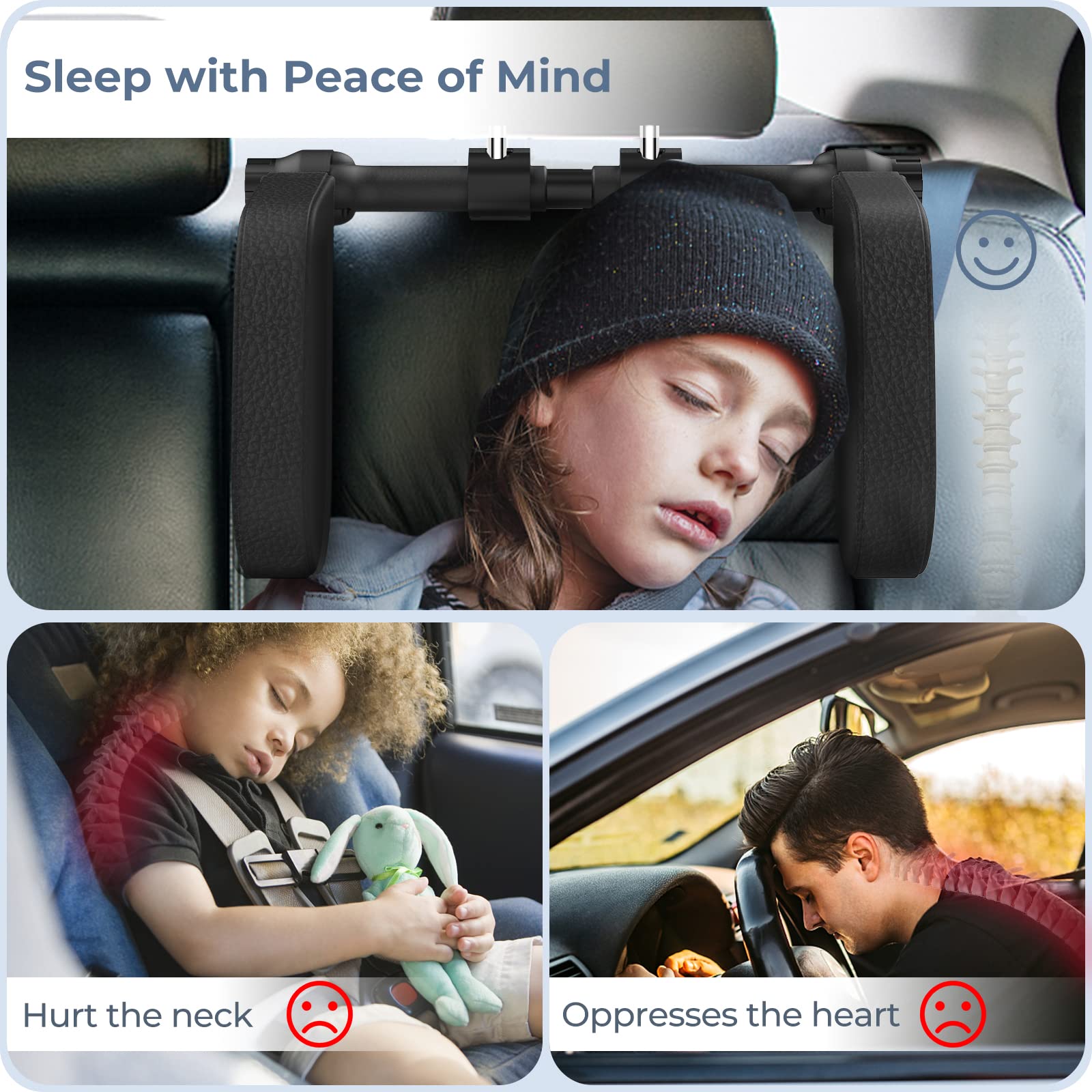 Yoocaa odorless, easy-to-clean headrest pillow maintains a fresh look after trips.
