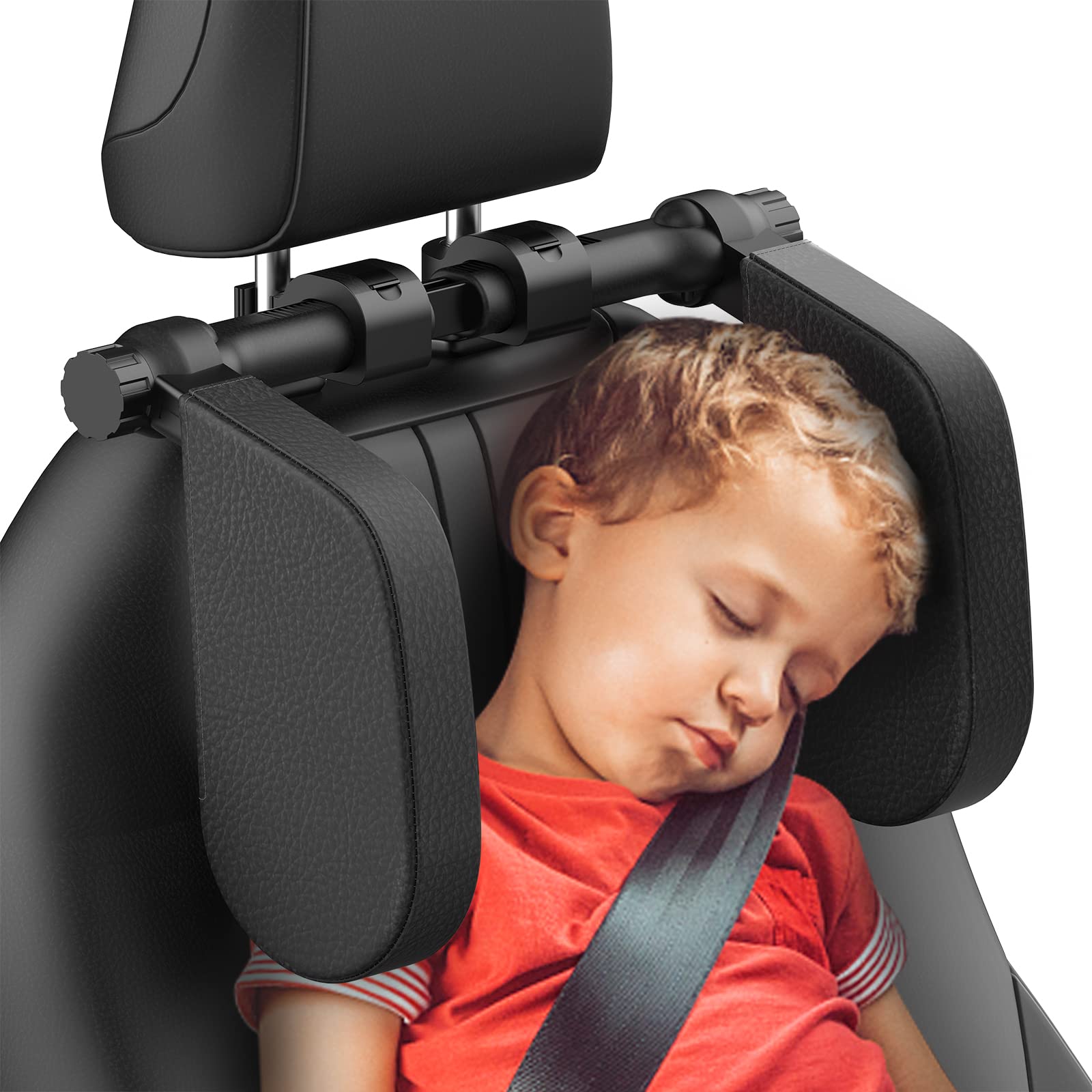 Yoocaa Road Pal headrest pillow in black offers targeted neck support on long drives.