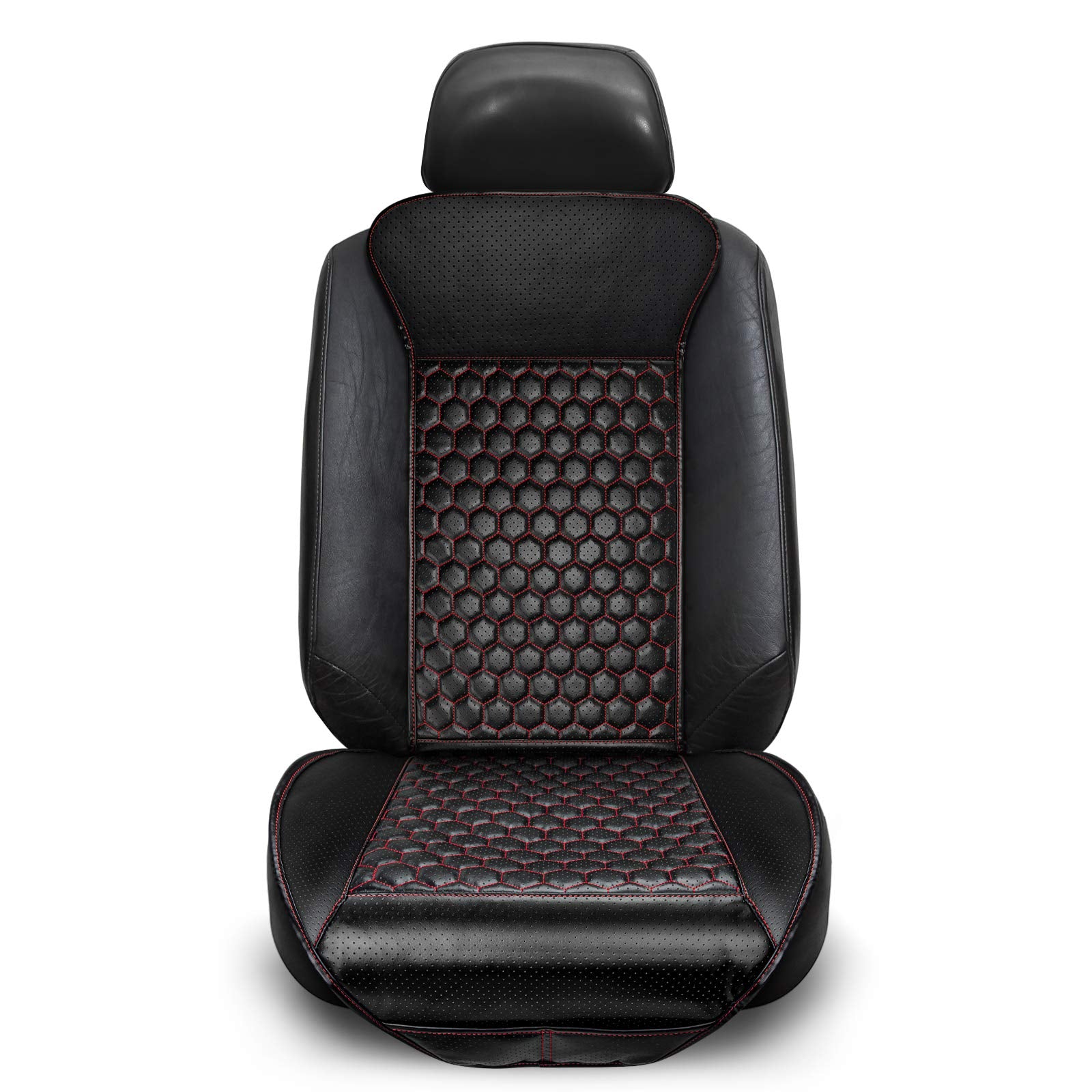 YOOFAN breathable perforated design keeps seats cool on long drives.