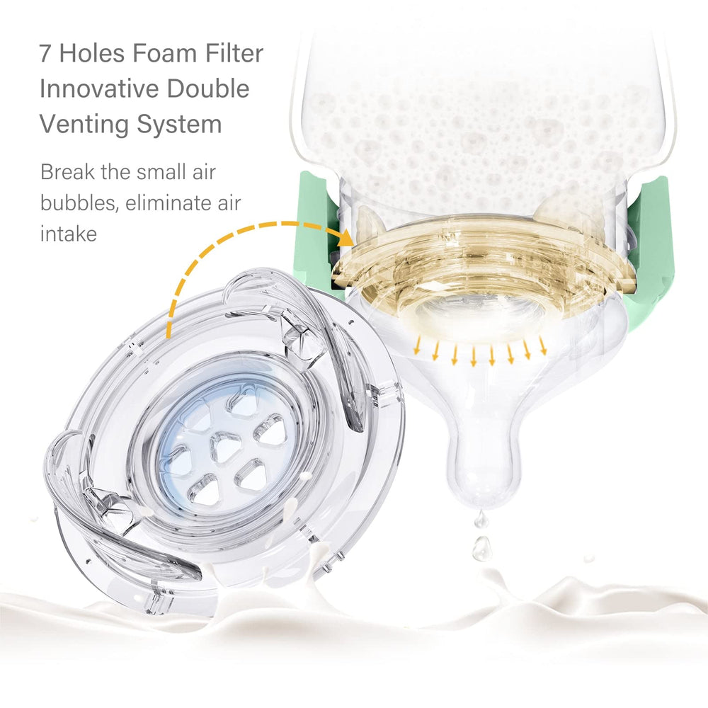 Yooforea borosilicate glass bottle shows crystal-clear material and odor resistance.