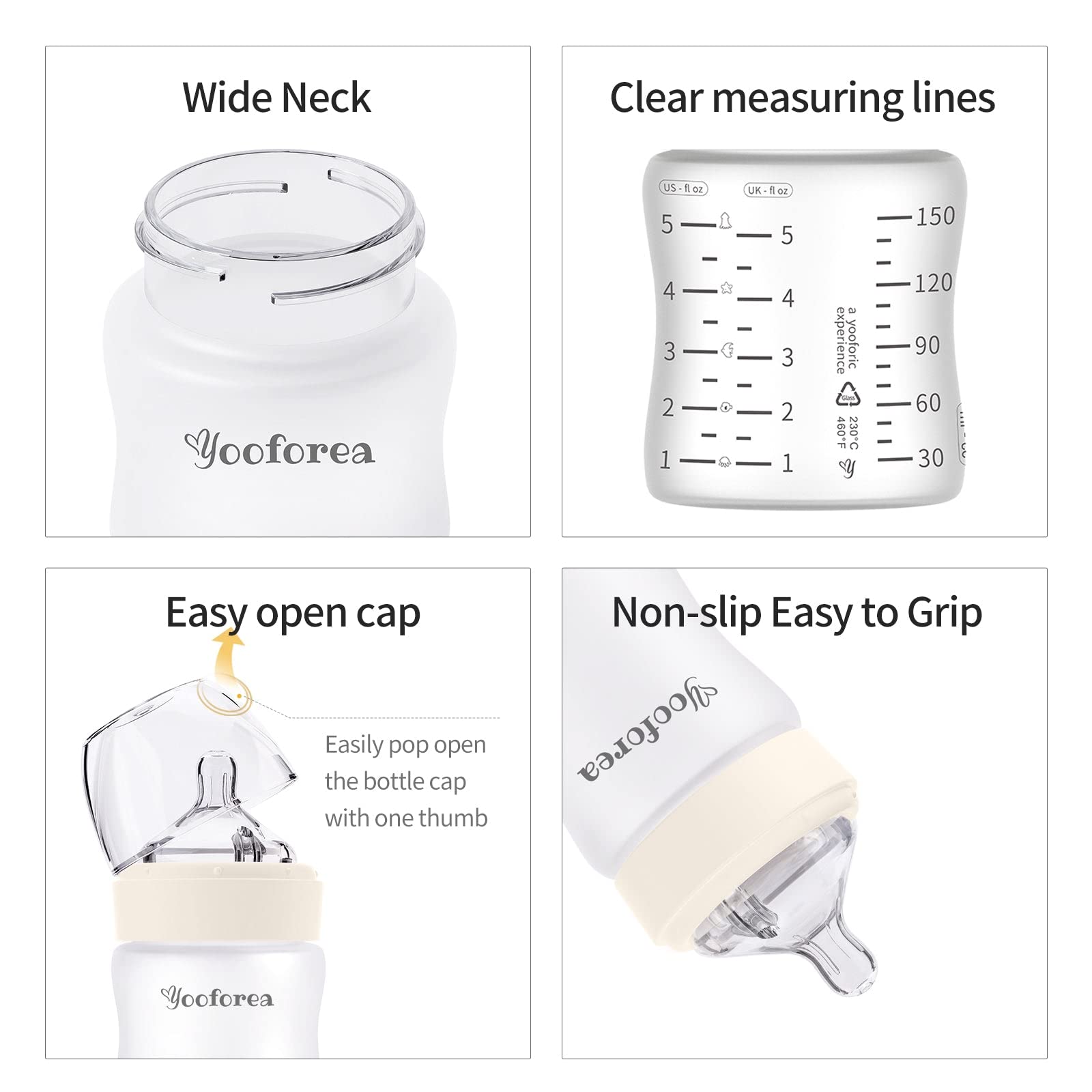Yooforea bottle in dishwasher, safe cleaning for busy parents.