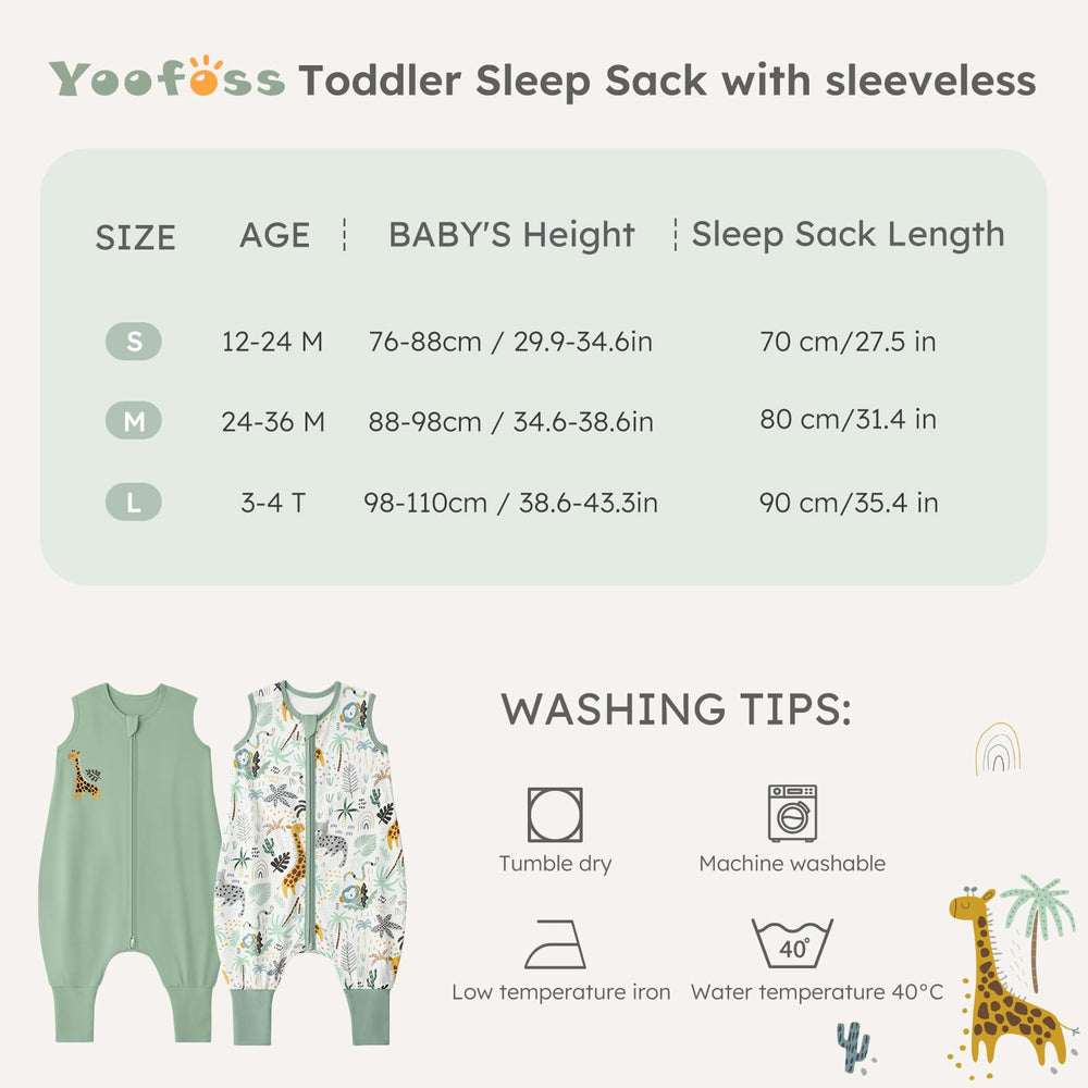 Yoofoss 0-5-tog wearable blanket suitable for all seasons.