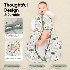 Yoofoss 1.0 TOG sleep sack offers year-round warmth in diverse settings.