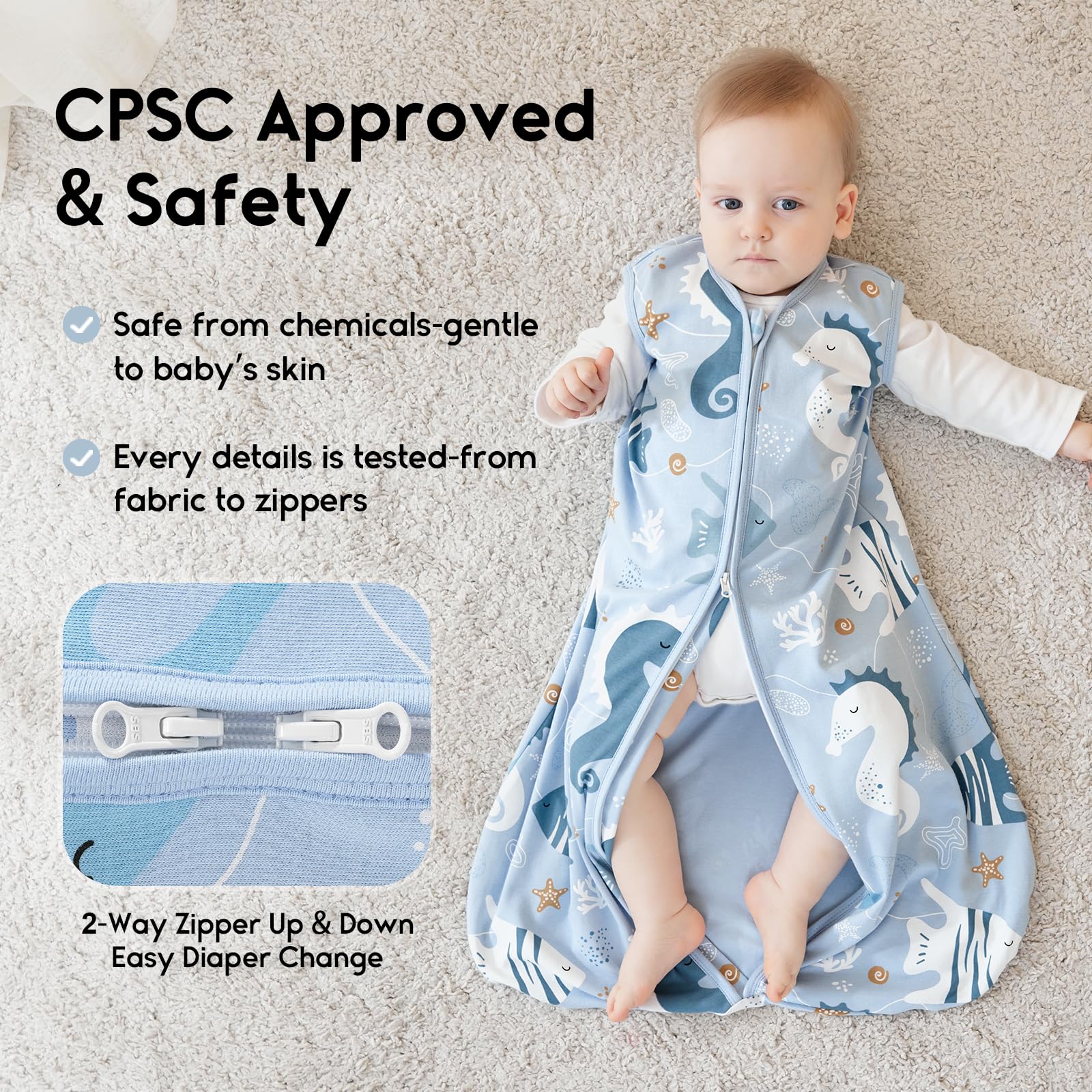 Yoofoss 3-pack baby sleep sacks offer versatile options for everyday use.