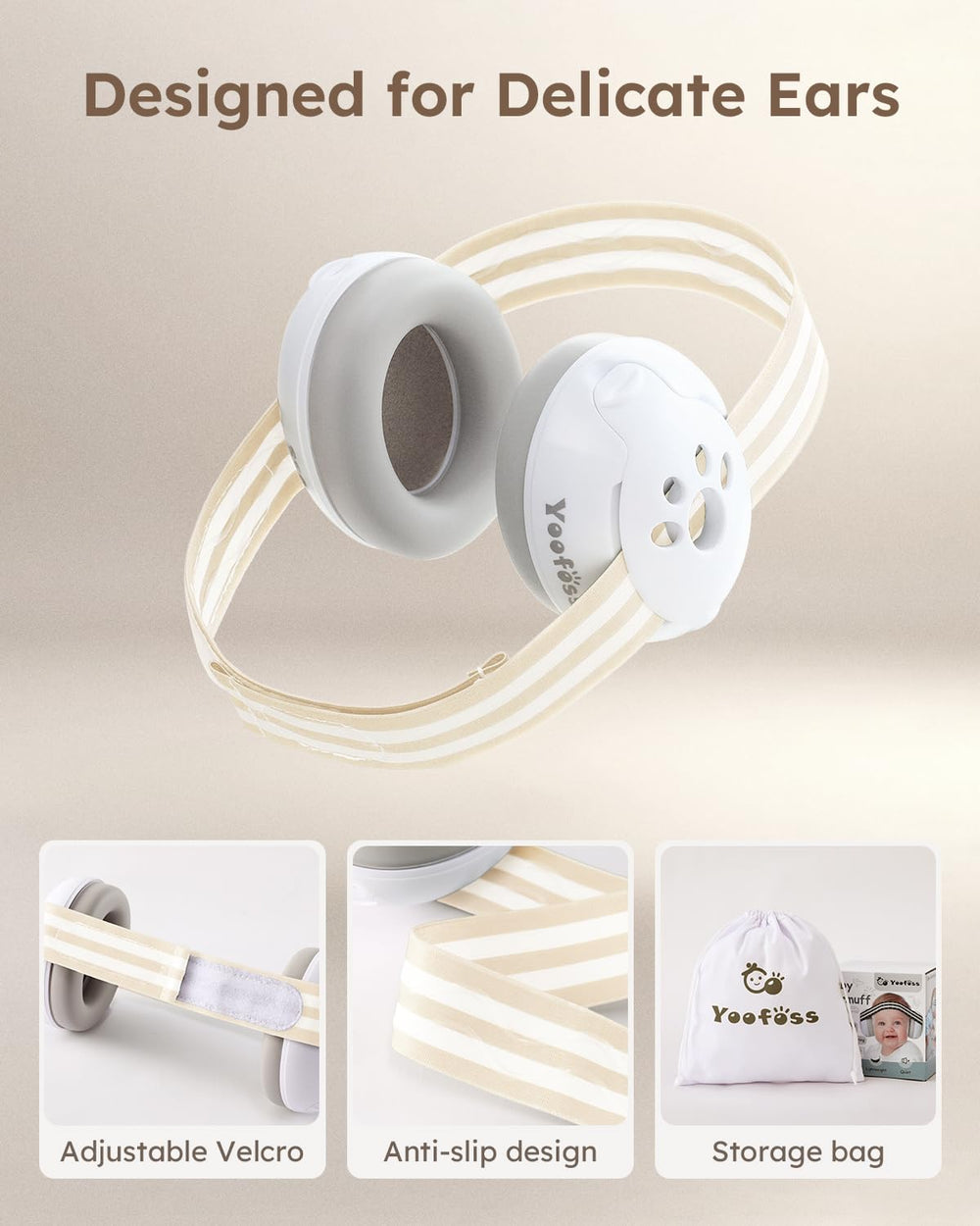 Yoofoss adjustable Velcro closure demonstrating versatile fit for growing babies