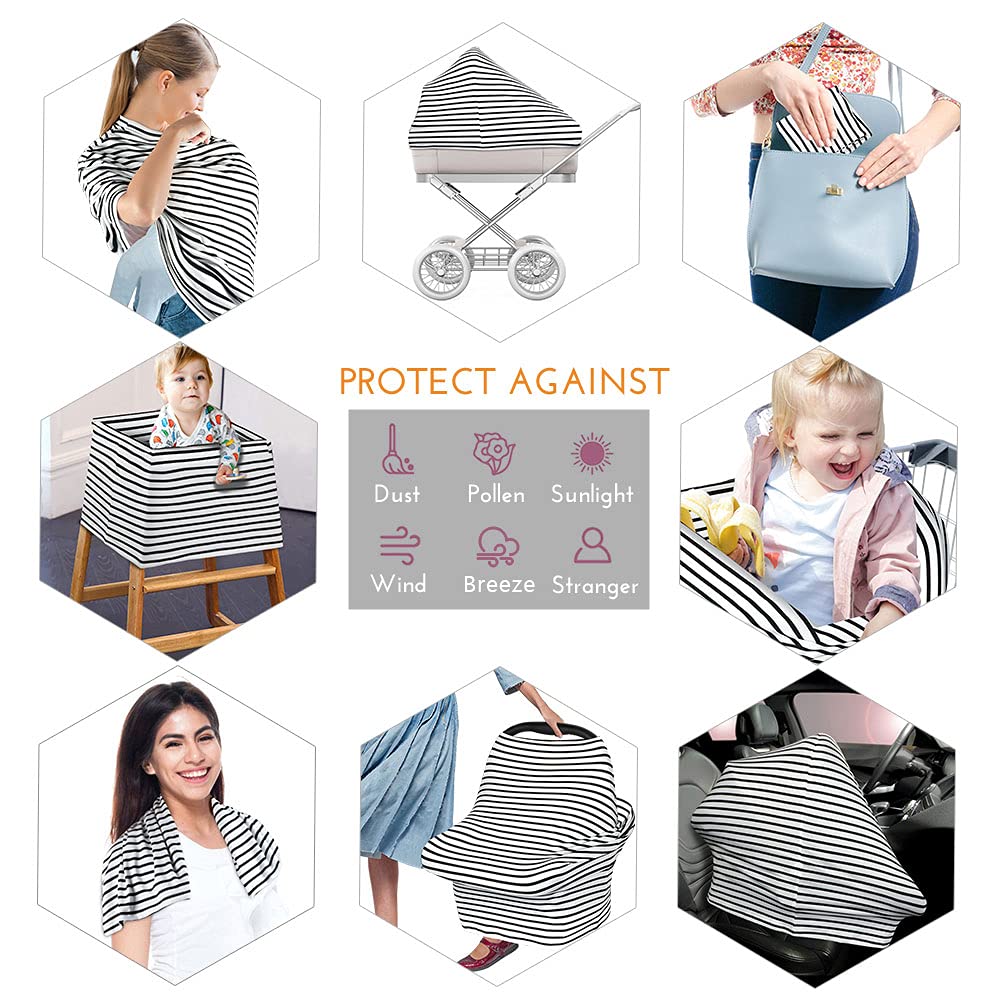 Yoofoss baby car seat cover shields sun and wind for naps on the go