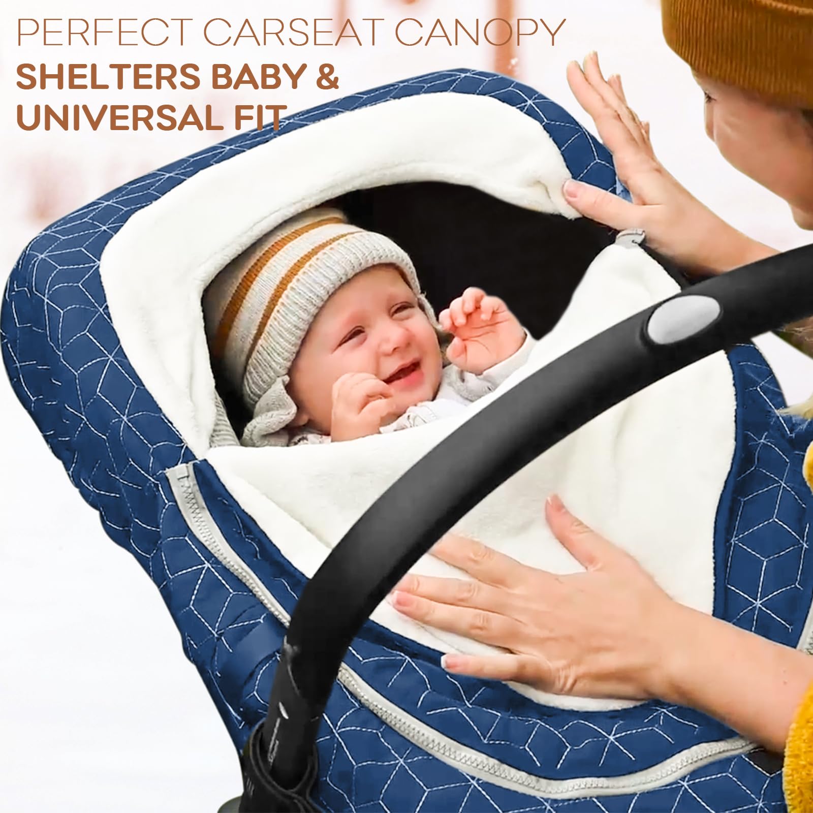 Yoofoss plush fleece interior provides soft warmth for baby comfort