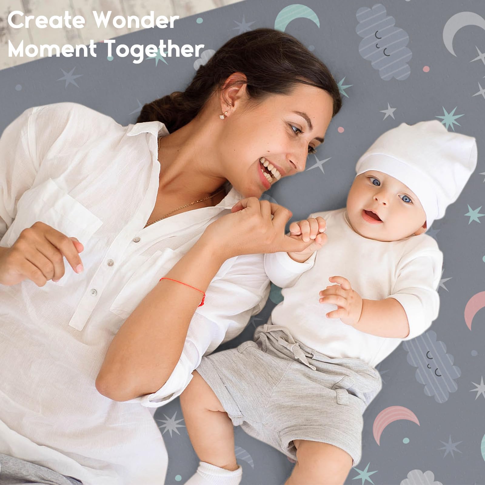 Gender-neutral Yoofoss crib sheets suitable for boys and girls