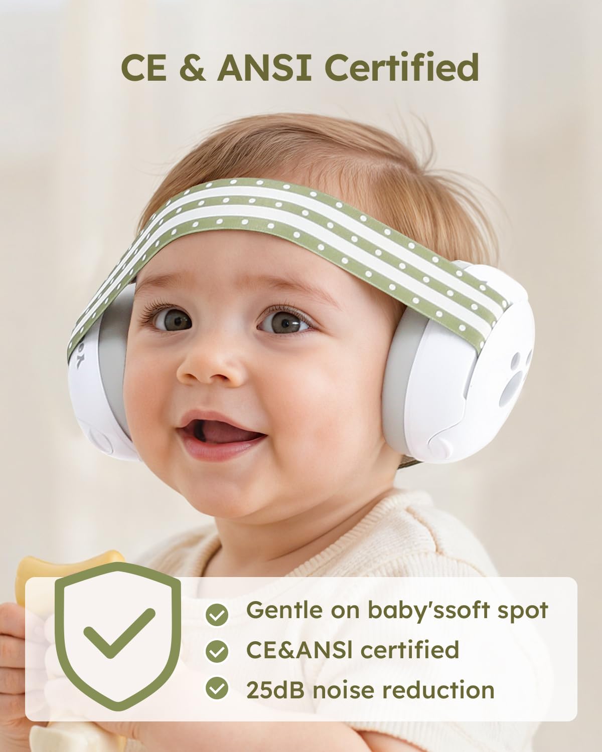 Yoofoss ear muffs feature an ABS shell and BPA-free materials for durability and safety.