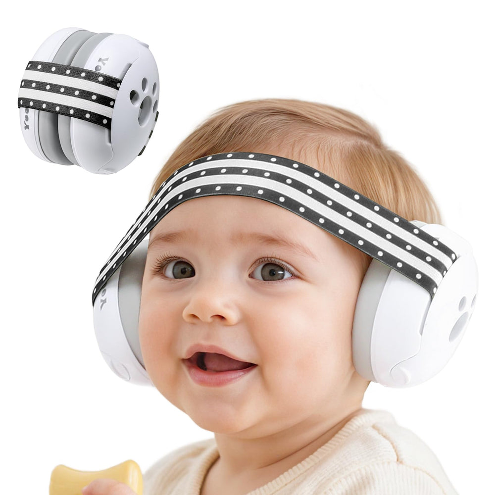 Yoofoss baby ear muffs with soft cushions for infant hearing protection.