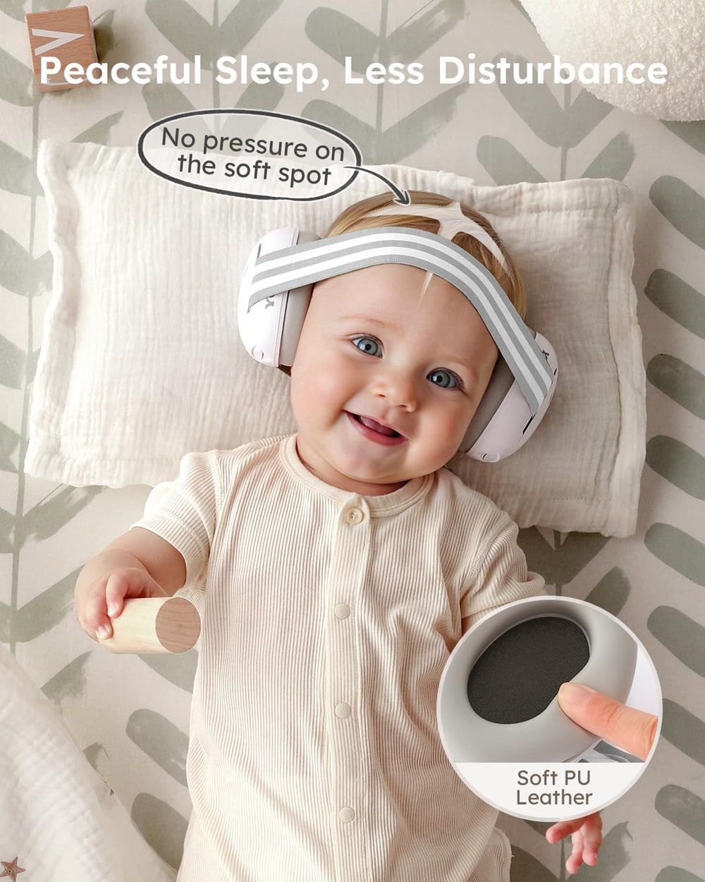 Yoofoss adjustable strap ensures a secure fit for growing infants during play.