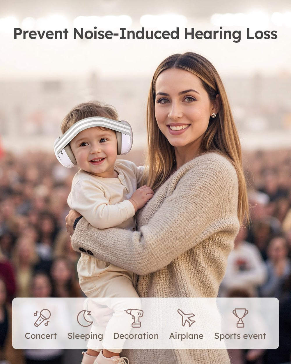 Yoofoss infant-fit earmuffs suitable for ages 0–36 months.