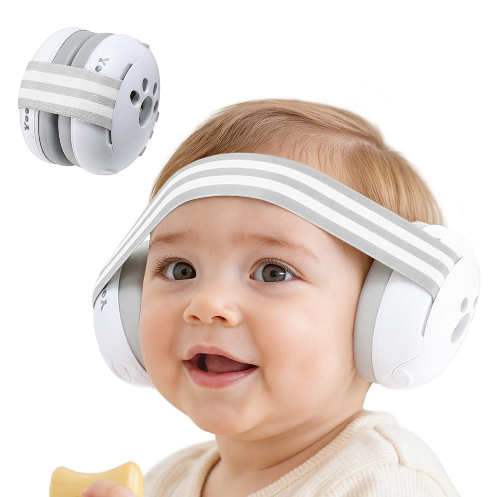 Yoofoss noise-protection earmuffs shield delicate ears during loud events.