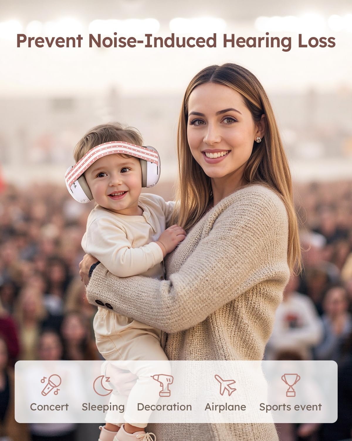 Yoofoss earmuffs comply with ANSI/CE safety standards for safe baby use.