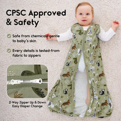 Yoofoss 0.5 Tog lightweight fabric keeps baby comfy in mild temperatures.