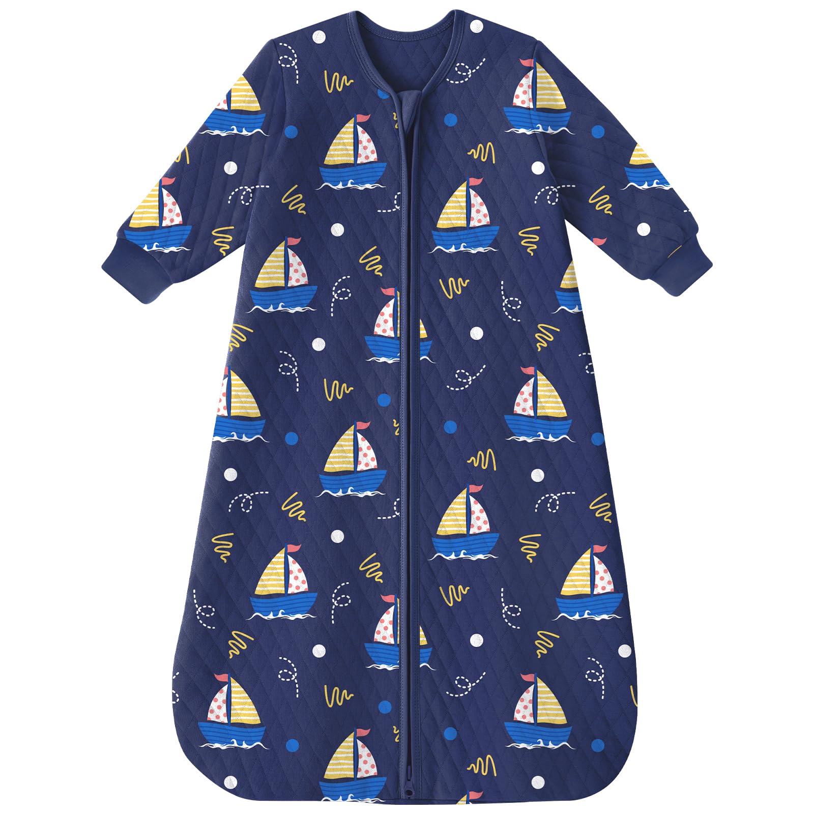 Yoofoss baby sleep sack with sleeves in soft organic cotton showing gentle all season warmth