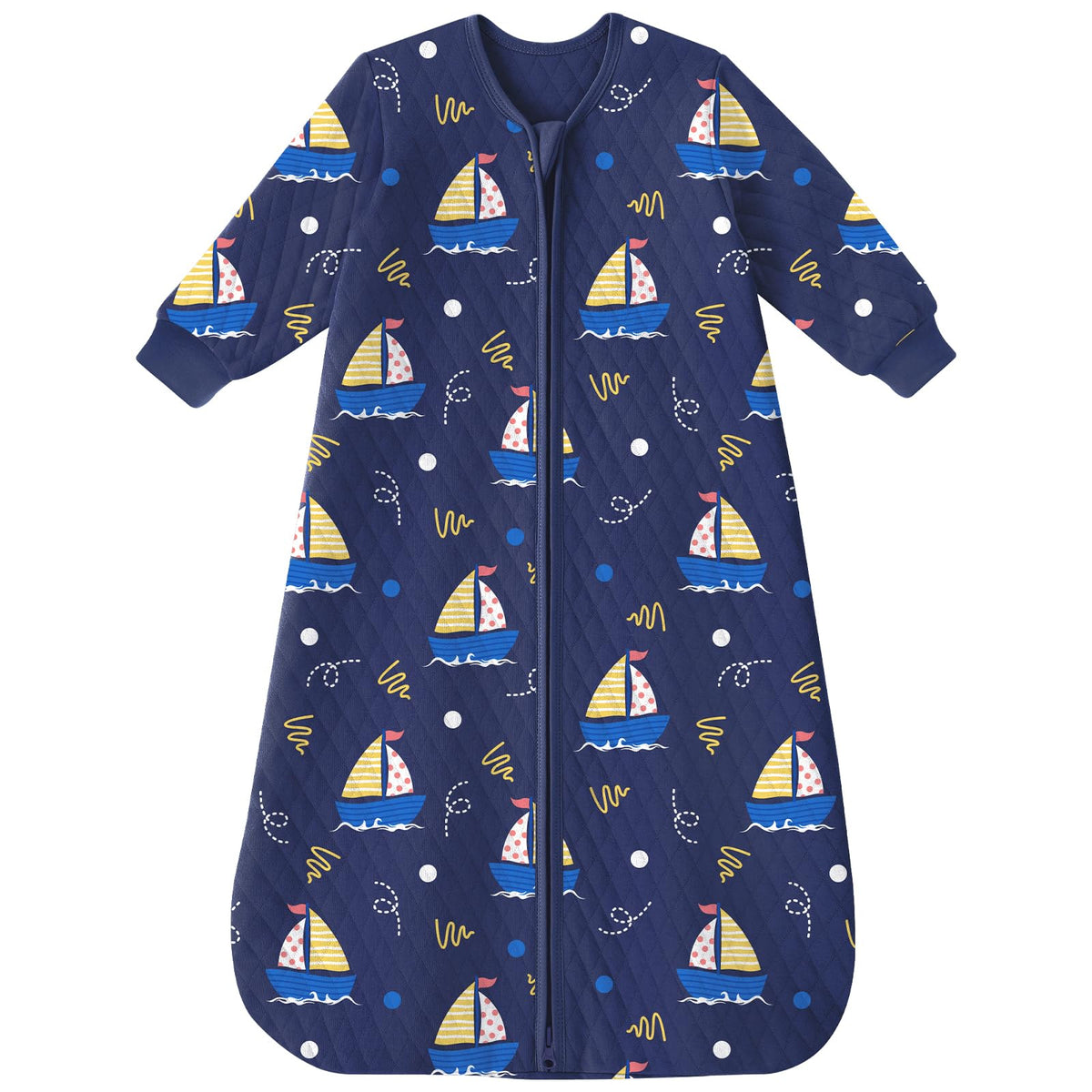 Yoofoss baby sleep sack with sleeves in soft organic cotton showing gentle all season warmth