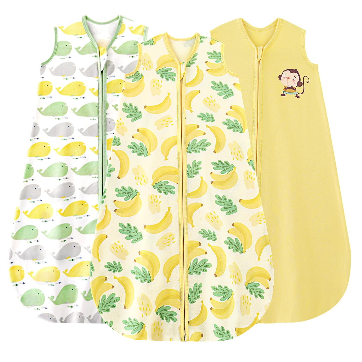 Yoofoss baby sleep sack 0-6m, organic cotton, soft and breathable.