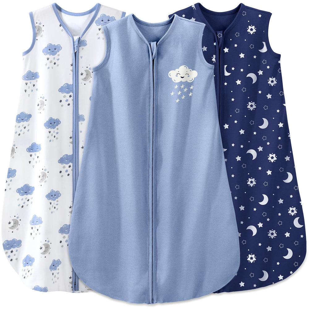 Yoofoss baby sleep sack with 2-way zipper for quick diaper changes.