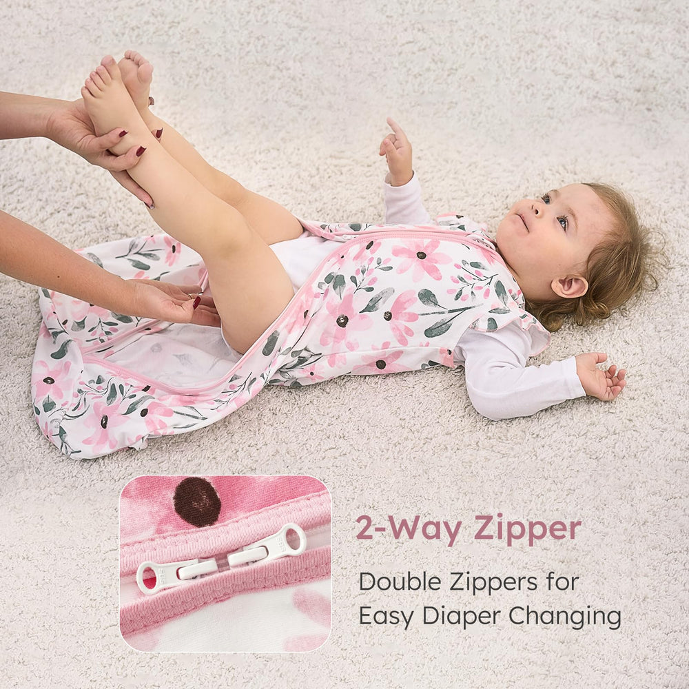 Yoofoss sleep sack arm and neck openings for easy dressing.