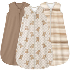 Yoofoss baby sleep sack front view in 0-6 months with cozy, secure fit