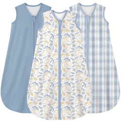 Yoofoss baby sleep sack front view in soft organic cotton for gentle all-night comfort.