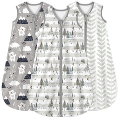 Yoofoss baby sleep sack front view shows cozy, breathable fabric for gentle warmth