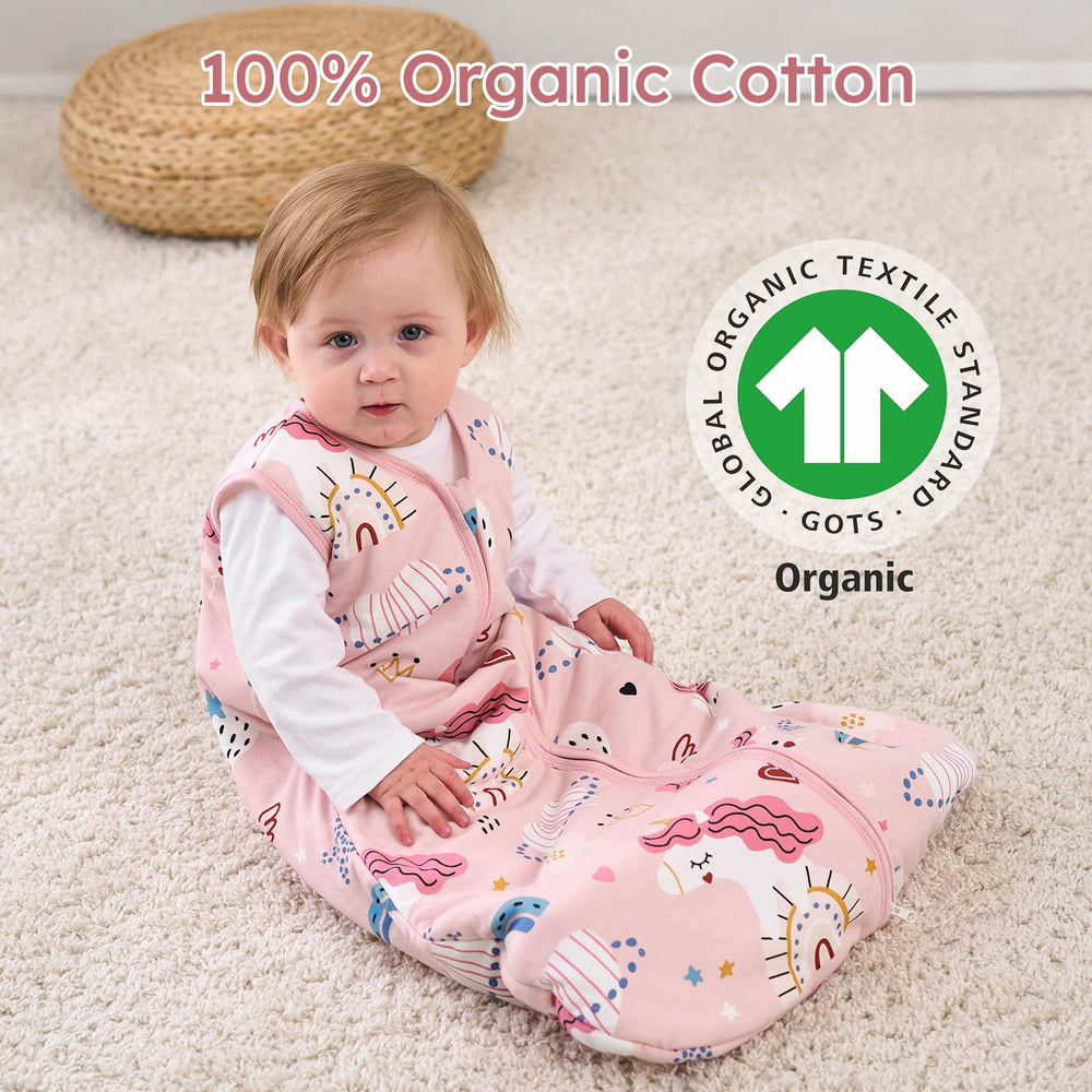 Yoofoss Sleep Sack hip-room design promotes healthy leg movement.